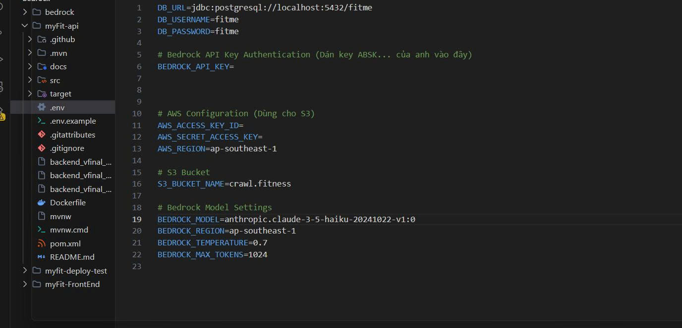 Set up Bedrock variables in backend